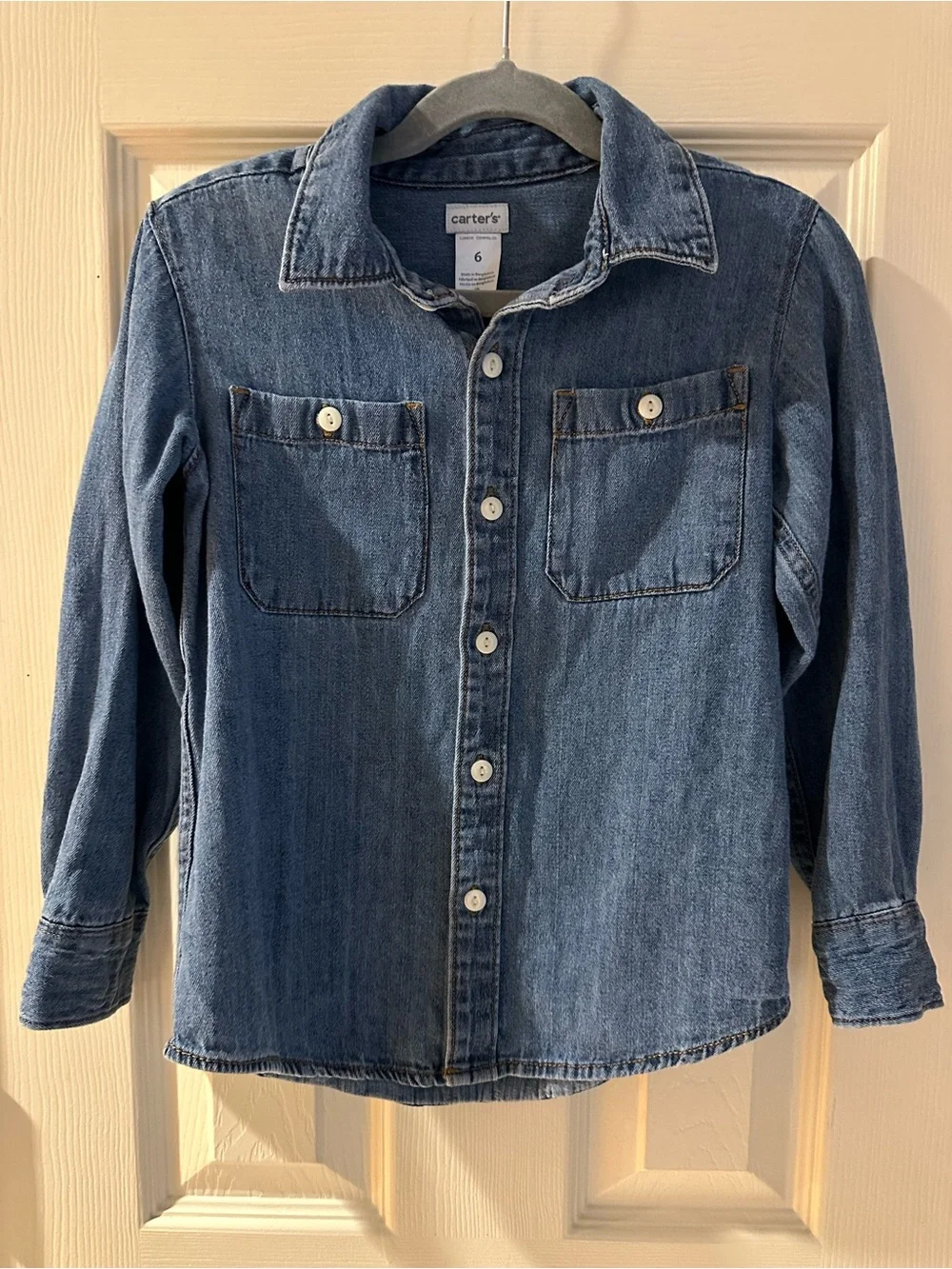 Carter's Blue Kids Denim Button-Front Jacket